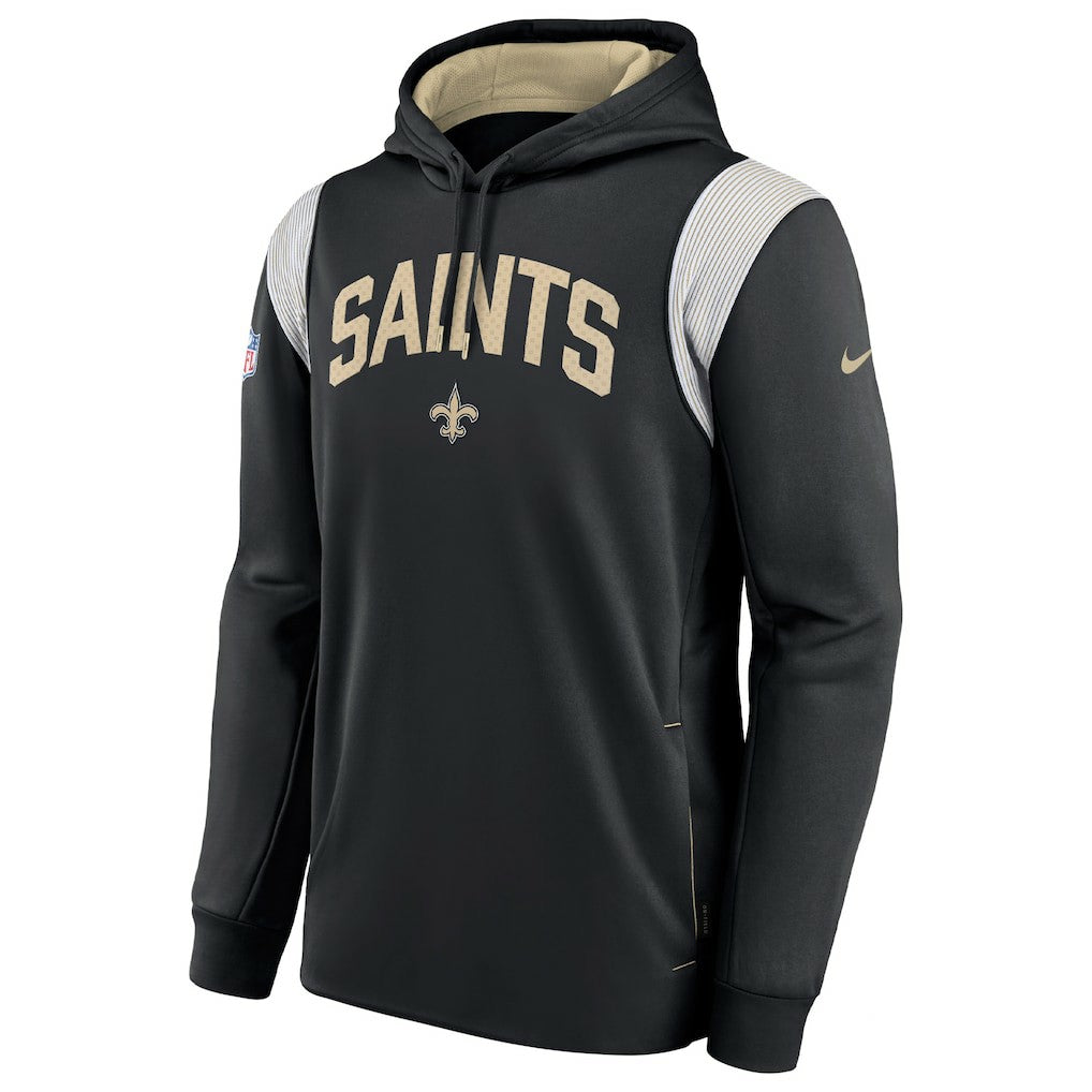 Nike New Orleans Saints Sideline Athletic Stack Performance Pullover Hoodie Black