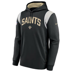 Nike New Orleans Saints Sideline Athletic Stack Performance Pullover Hoodie Black