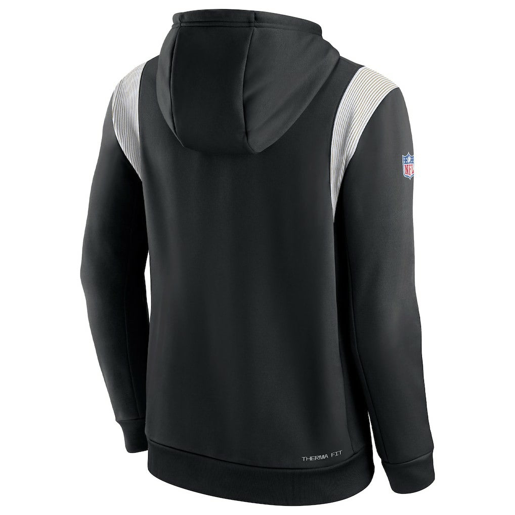 Nike New Orleans Saints Sideline Athletic Stack Performance Pullover Hoodie Black