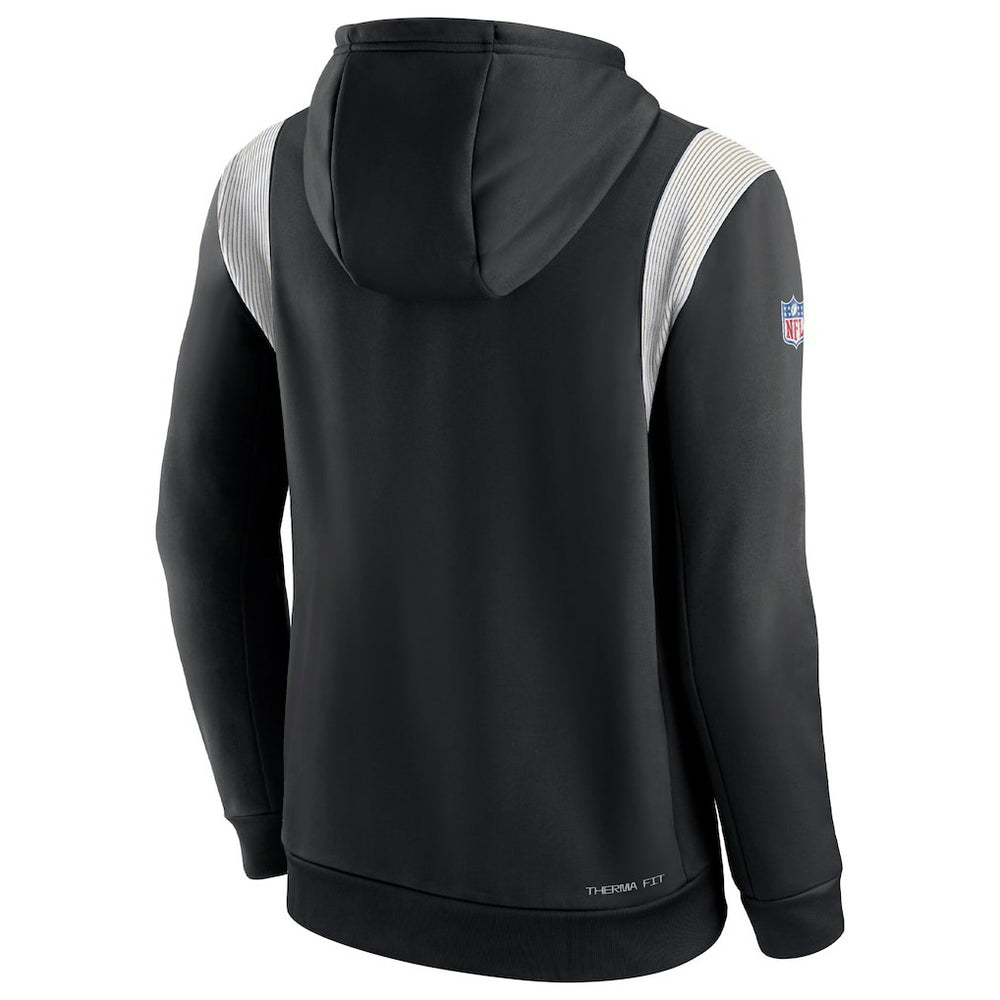 Nike New Orleans Saints Sideline Athletic Stack Performance Pullover Hoodie Black