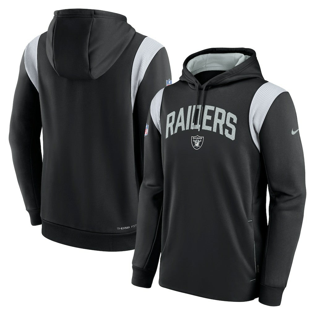Nike Las Vegas Raiders Sideline Athletic Stack Performance Pullover Hoodie Black
