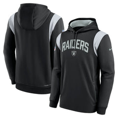 Nike Las Vegas Raiders Sideline Athletic Stack Performance Pullover Hoodie Black