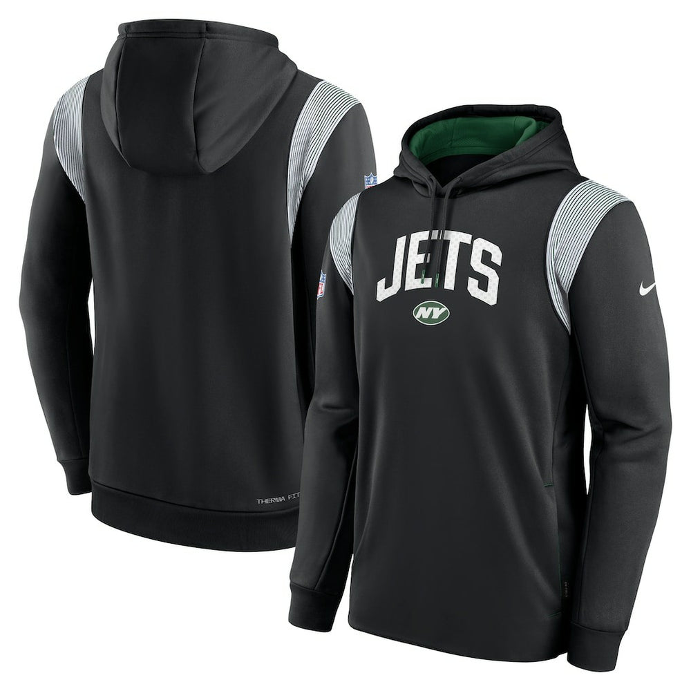 Nike New York Jets Sideline Athletic Stack Performance Pullover Hoodie Black