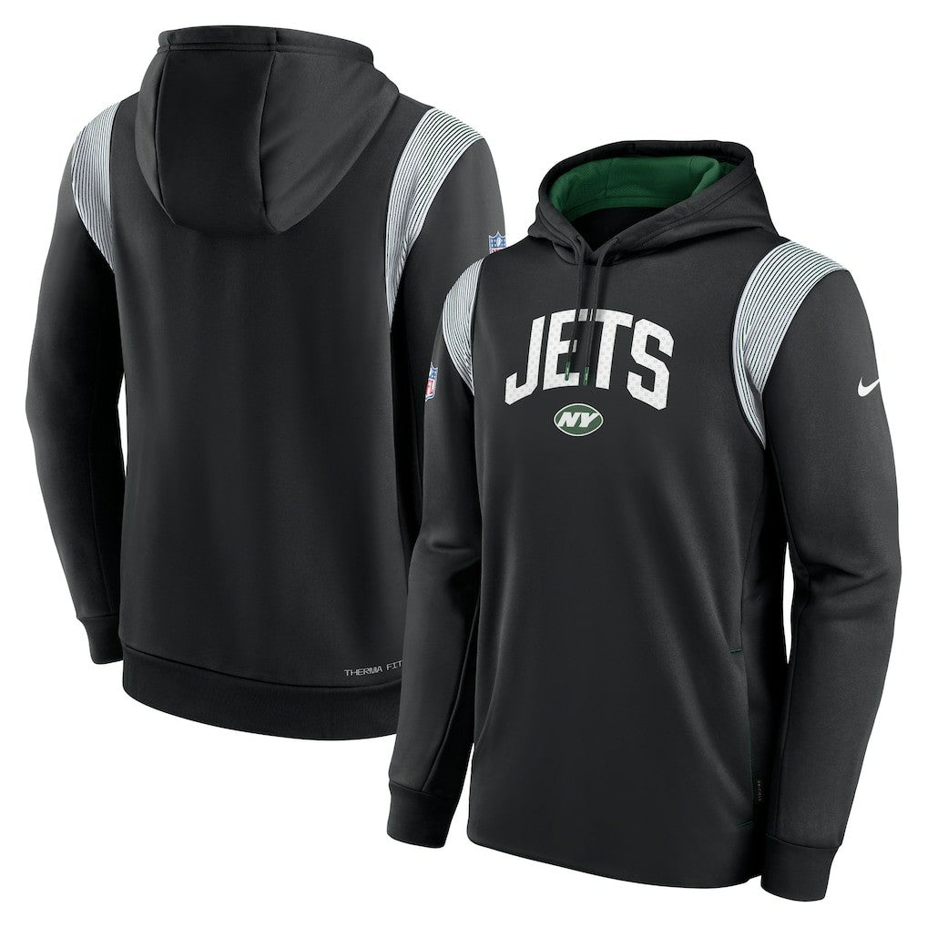 Nike New York Jets Sideline Athletic Stack Performance Pullover Hoodie Black