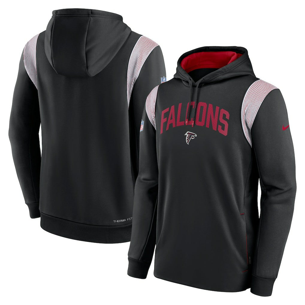 Nike Atlanta Falcons Sideline Athletic Stack Performance Pullover Hoodie Black