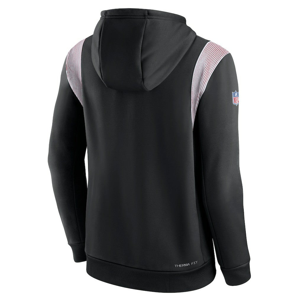 Nike Atlanta Falcons Sideline Athletic Stack Performance Pullover Hoodie Black