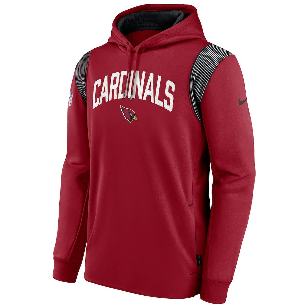 Nike Arizona Cardinals Sideline Athletic Stack Performance Pullover Hoodie Cardinal