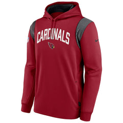 Nike Arizona Cardinals Sideline Athletic Stack Performance Pullover Hoodie Cardinal