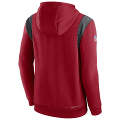 Nike Arizona Cardinals Sideline Athletic Stack Performance Pullover Hoodie Cardinal