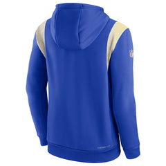 Nike Los Angeles Rams Sideline Athletic Stack Performance Pullover Hoodie Royal