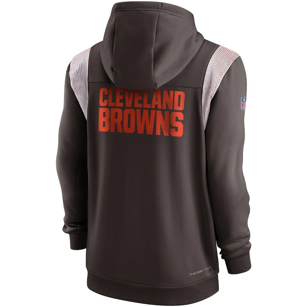 Nike Cleveland Browns Performance Sideline Lockup Full-Zip Hoodie Brown