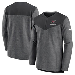 Nike Arizona Cardinals Sideline Lockup Performance Quarter-Zip Top Charcoal