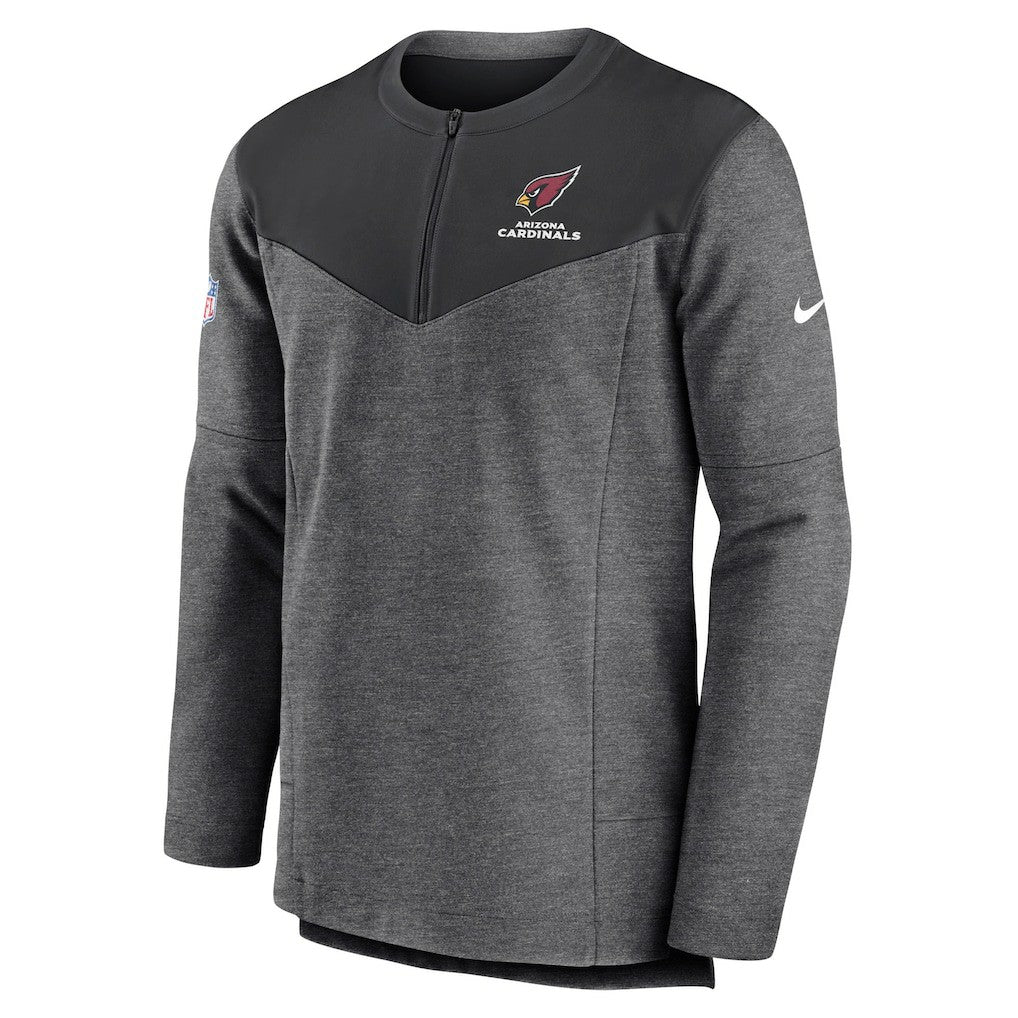 Nike Arizona Cardinals Sideline Lockup Performance Quarter-Zip Top Charcoal