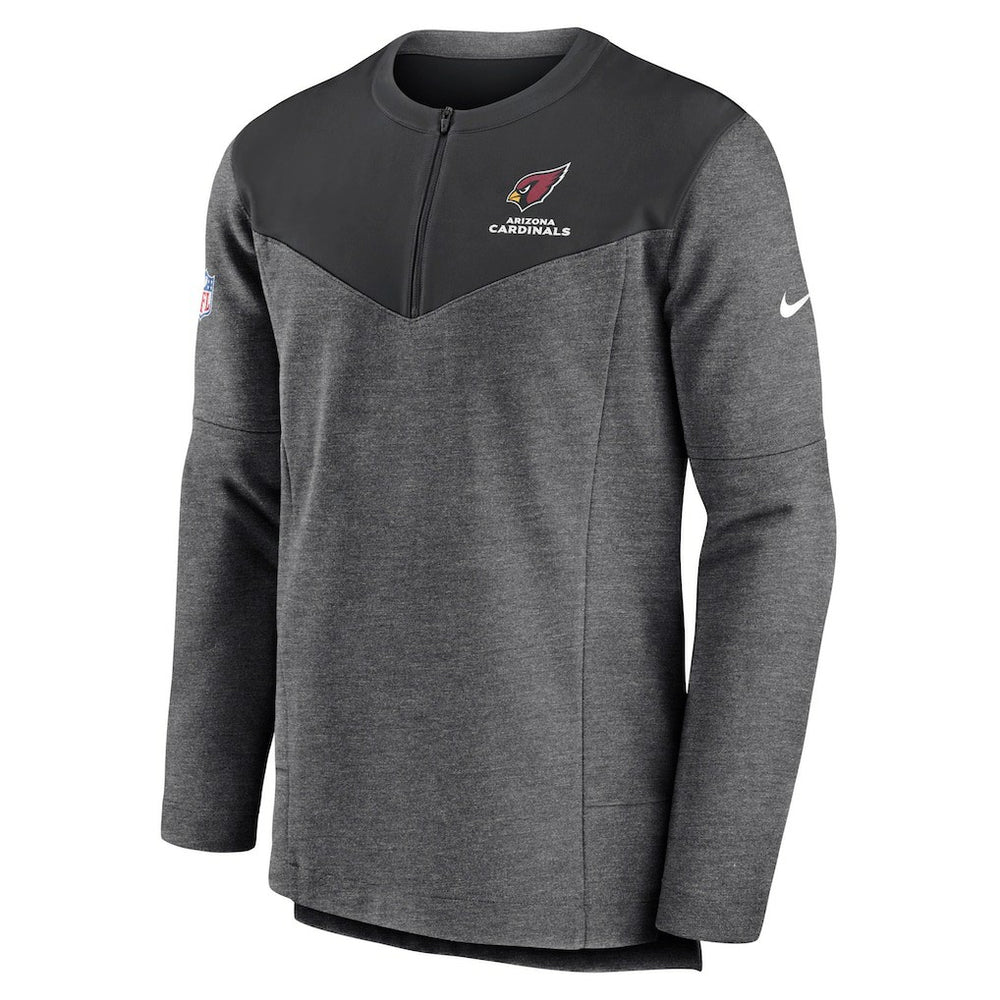 Nike Arizona Cardinals Sideline Lockup Performance Quarter-Zip Top Charcoal