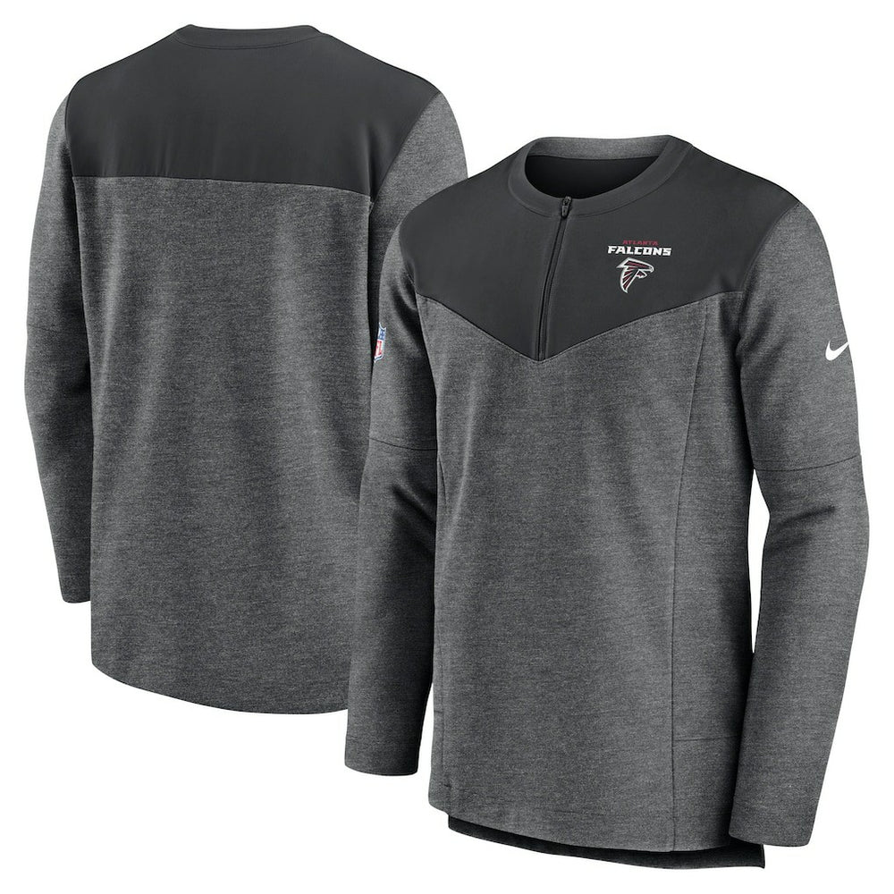 Nike Atlanta Falcons Sideline Lockup Performance Quarter-Zip Top Charcoal