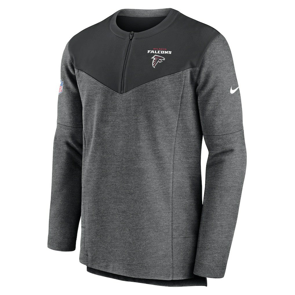Nike Atlanta Falcons Sideline Lockup Performance Quarter-Zip Top Charcoal