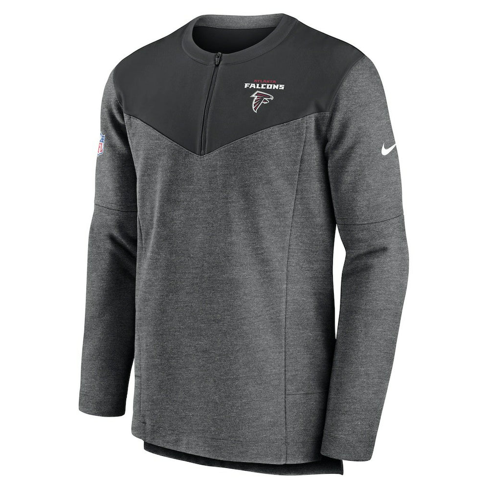 Nike Atlanta Falcons Sideline Lockup Performance Quarter-Zip Top Charcoal