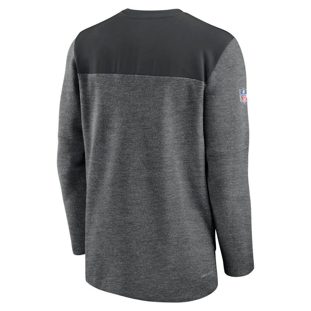 Nike Atlanta Falcons Sideline Lockup Performance Quarter-Zip Top Charcoal