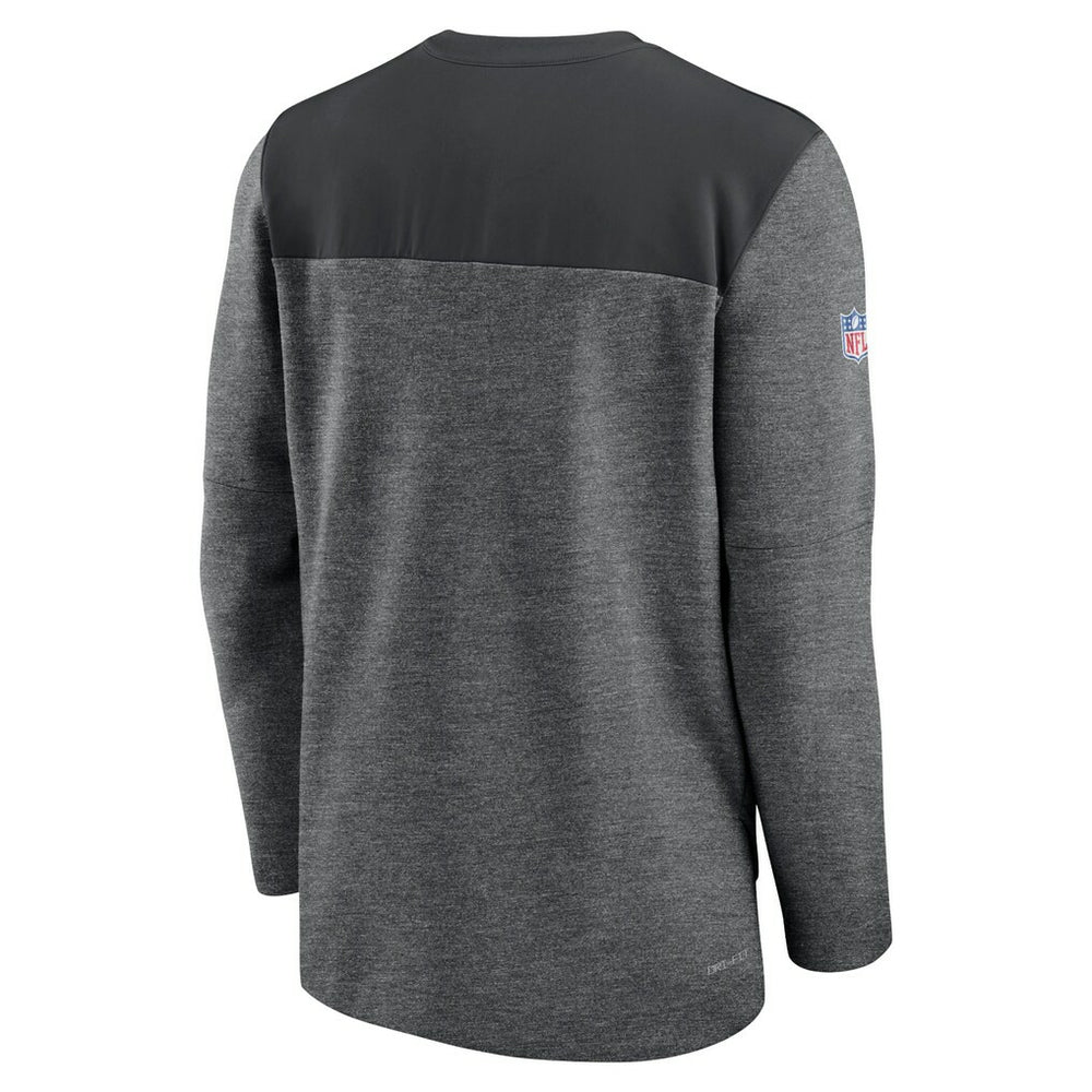 Nike Atlanta Falcons Sideline Lockup Performance Quarter-Zip Top Charcoal