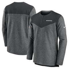 Nike Baltimore Ravens Sideline Lockup Performance Quarter-Zip Top Charcoal