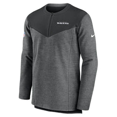 Nike Baltimore Ravens Sideline Lockup Performance Quarter-Zip Top Charcoal