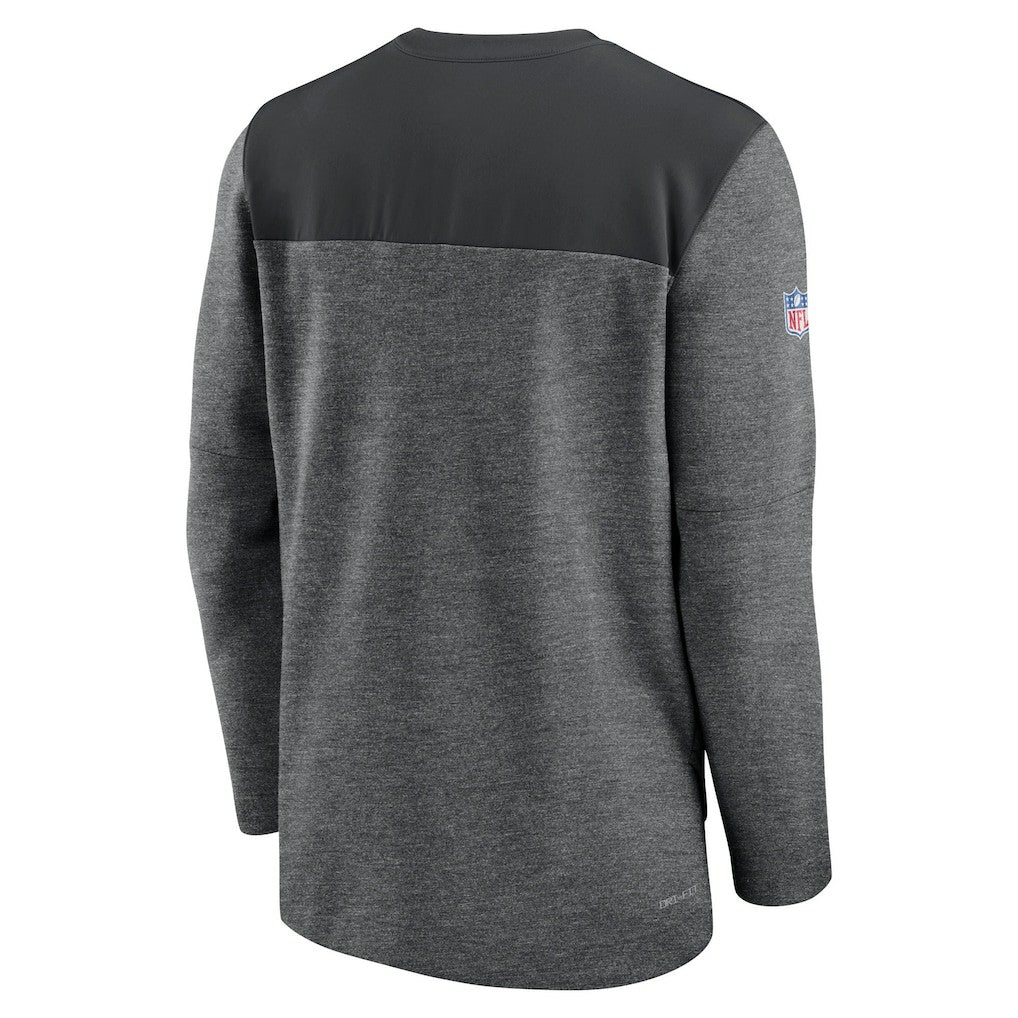Nike Baltimore Ravens Sideline Lockup Performance Quarter-Zip Top Charcoal