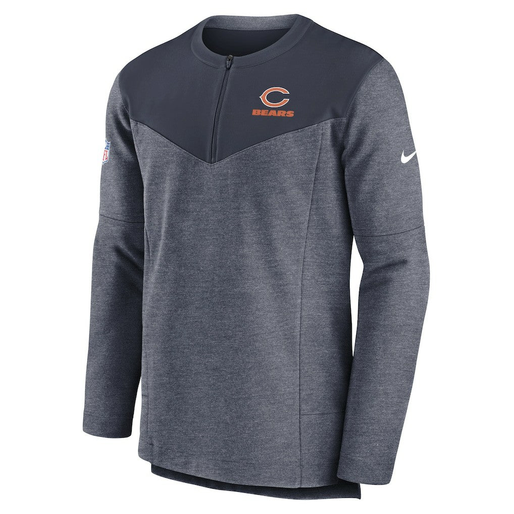 Nike Chicago Bears Sideline Lockup Performance Quarter-Zip Top Navy