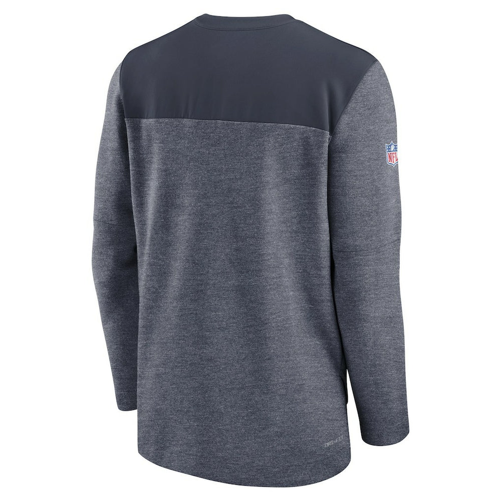 Nike Chicago Bears Sideline Lockup Performance Quarter-Zip Top Navy