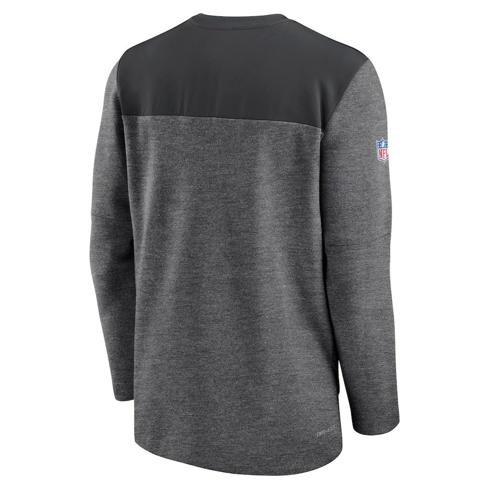 Nike New York Jets Sideline Lockup Performance Quarter-Zip Top Charcoal