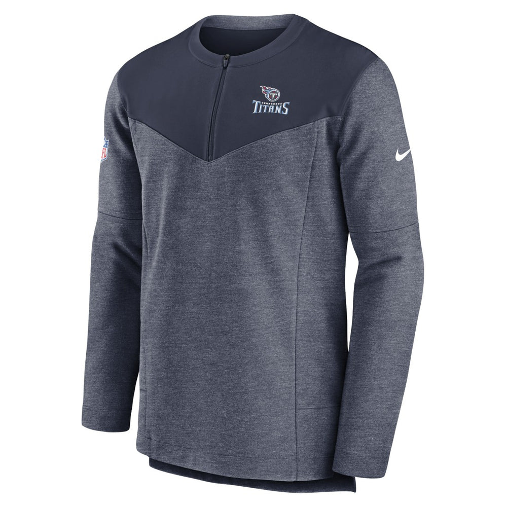 Nike Tennessee Titans Sideline Lockup Performance Quarter-Zip Top Navy