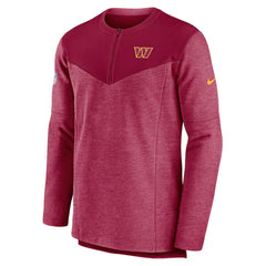 Nike Washington Commanders Sideline Lockup Performance Quarter-Zip Top Burgundy