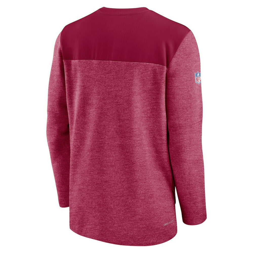 Nike Washington Commanders Sideline Lockup Performance Quarter-Zip Top Burgundy