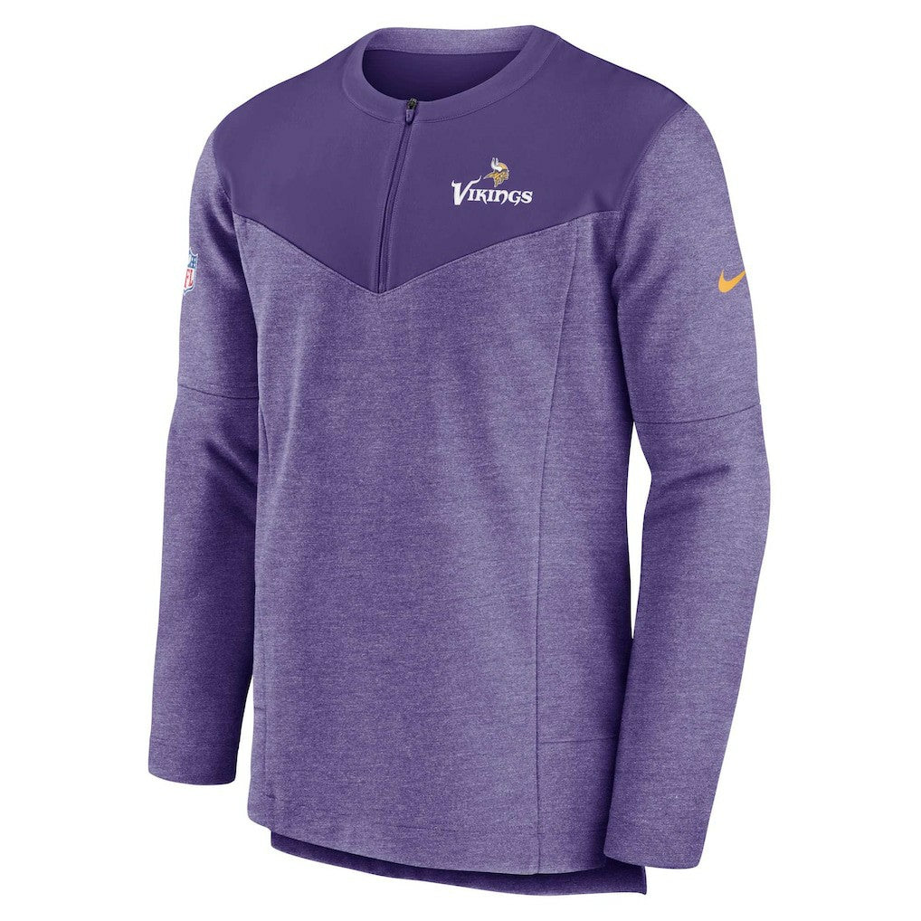 Nike Minnesota Vikings Sideline Lockup Performance Quarter-Zip Top Purple