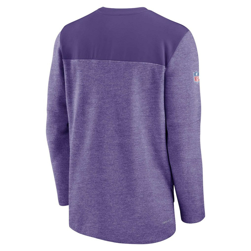 Nike Minnesota Vikings Sideline Lockup Performance Quarter-Zip Top Purple