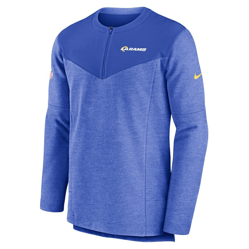 Nike Los Angeles Rams Sideline Lockup Performance Quarter-Zip Top Royal