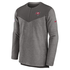 Nike Tampa Bay Buccaneers Sideline Lockup Performance Quarter-Zip Top Pewter