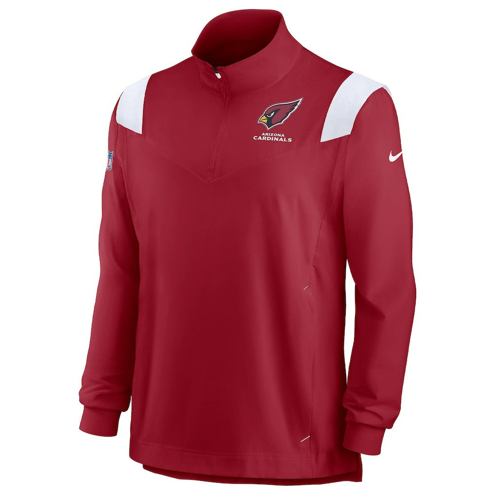 Nike Arizona Cardinals Sideline Coaches Chevron Lockup Quarter-Zip Top Cardinal