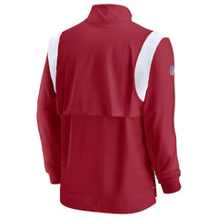 Nike Arizona Cardinals Sideline Coaches Chevron Lockup Quarter-Zip Top Cardinal