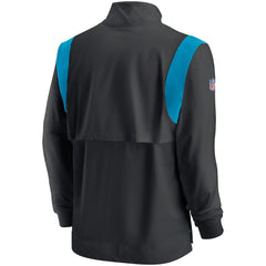 Nike Carolina Panthers Sideline Coach Chevron Lockup Quarter-Zip Long Sleeve Top Black