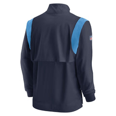 Nike Tennessee Titans Sideline Coach Chevron Lockup Quarter-Zip Long Sleeve Top Navy