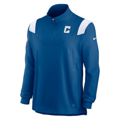 Nike Indianapolis Colts Sideline Coach Chevron Lockup Quarter-Zip Long Sleeve Top Royal