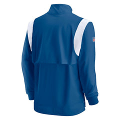 Nike Indianapolis Colts Sideline Coach Chevron Lockup Quarter-Zip Long Sleeve Top Royal