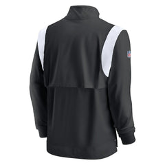 Nike Las Vegas Raiders Sideline Coach Chevron Lockup Quarter-Zip Long Sleeve Top Black
