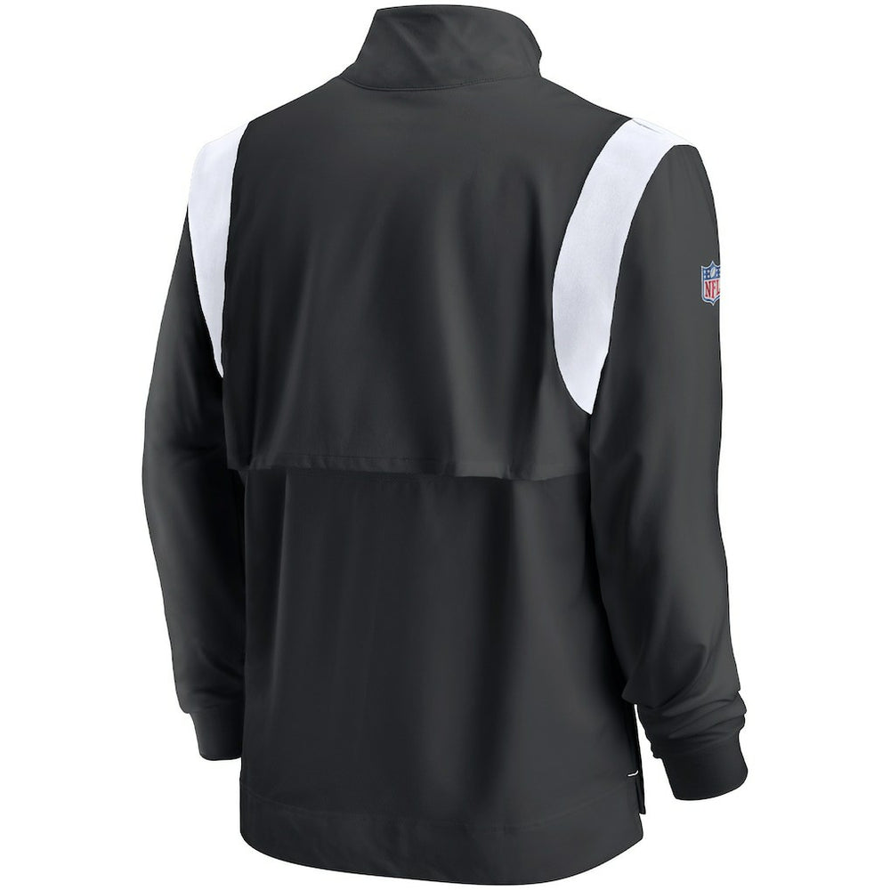Nike Atlanta Falcons Sideline Coach Chevron Lockup Quarter-Zip Long Sleeve Top Black/White