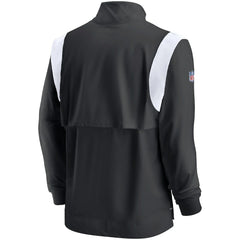 Nike Atlanta Falcons Sideline Coach Chevron Lockup Quarter-Zip Long Sleeve Top Black/White
