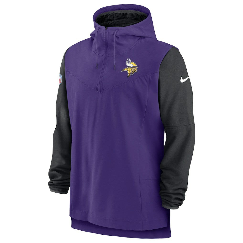 Nike Minnesota Vikings Sideline Player Quarter-Zip Hoodie Purple/Black