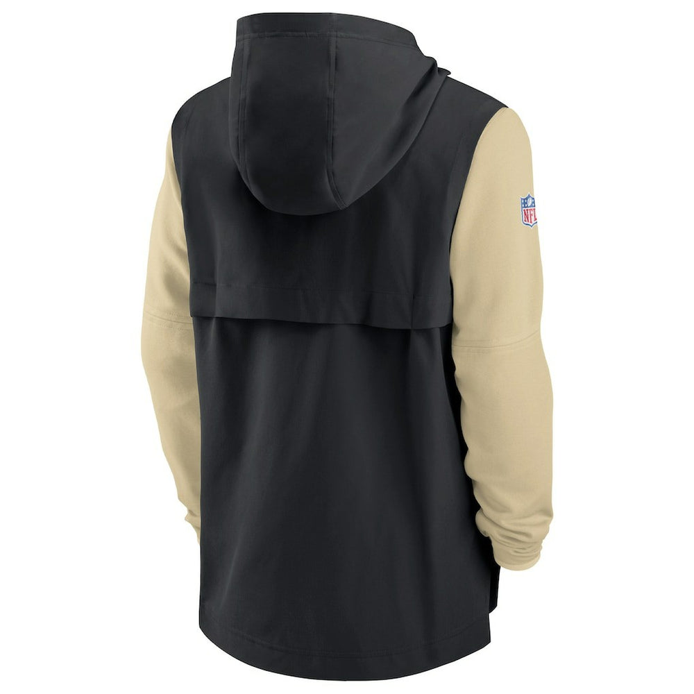 Nike New Orleans Saints Sideline Player Quarter-Zip Hoodie Black/Gold