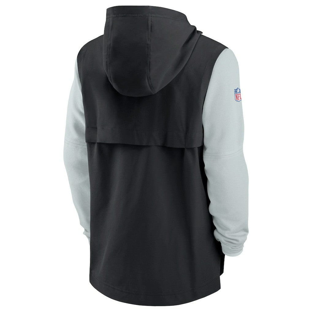 Nike Las Vegas Raiders Sideline Player Quarter-Zip Hoodie Jacket Black/Silver
