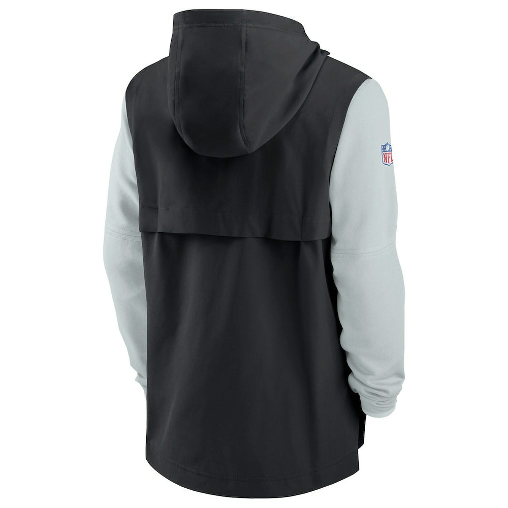 Nike Las Vegas Raiders Sideline Player Quarter-Zip Hoodie Jacket Black/Silver