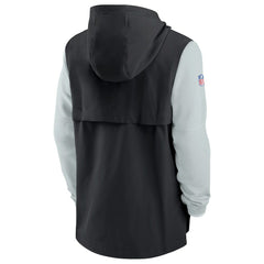 Nike Las Vegas Raiders Sideline Player Quarter-Zip Hoodie Jacket Black/Silver